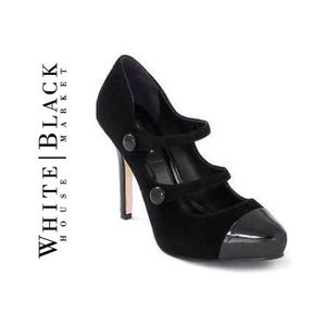 White House Black Market “MANDY” suede heels